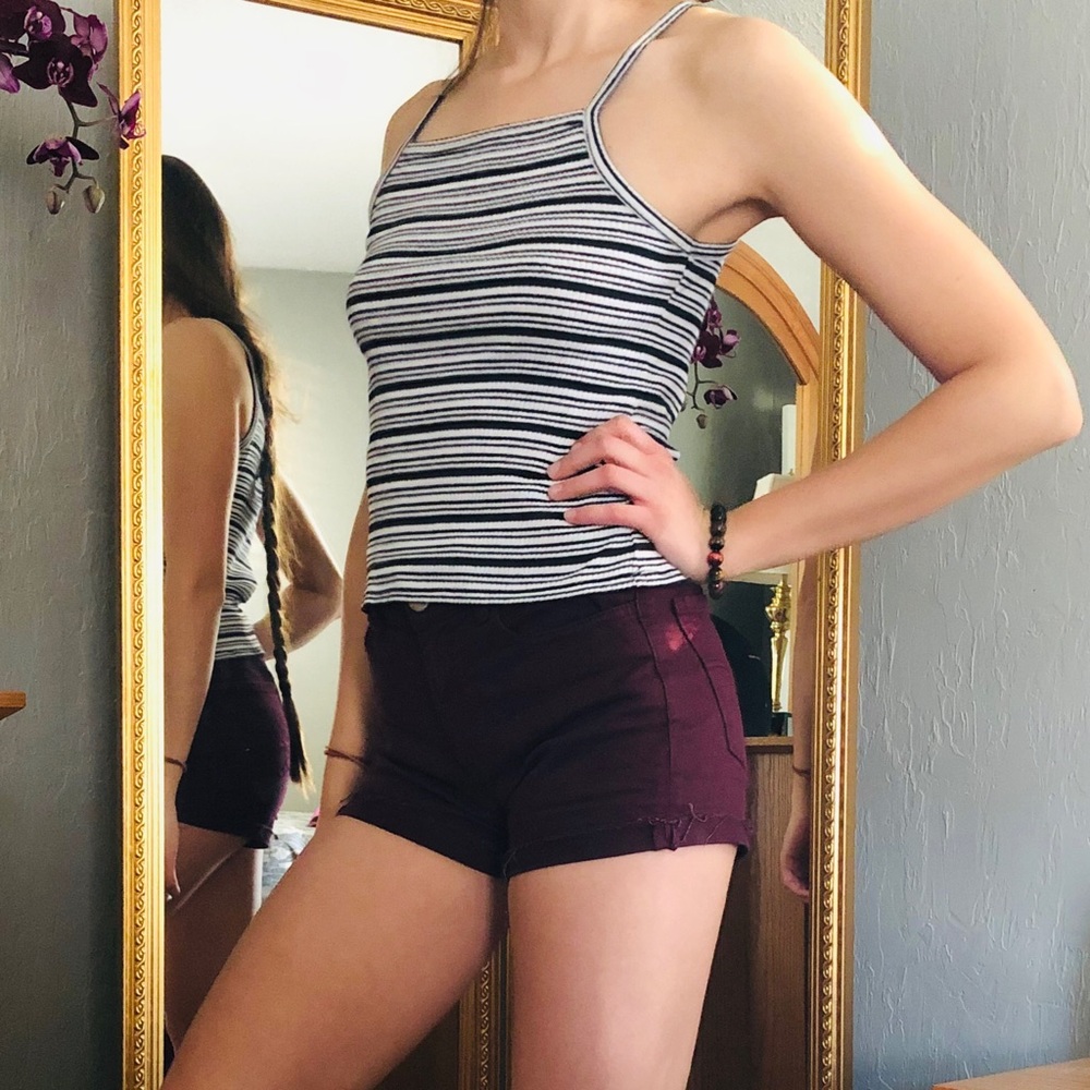 Ribbed High Neck Tank
